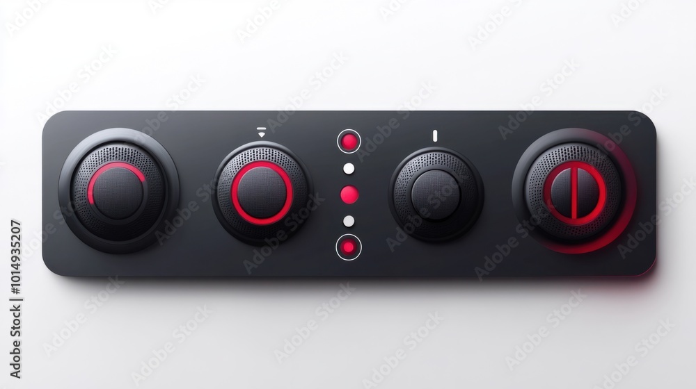 Audio control bar sticker featuring pause, play, and volume icons, isolated on white background Audio control bar sticker featuring pause, play, and volume icons, isolated on white background