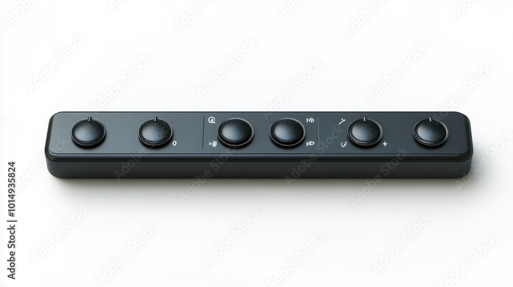 Audio control bar sticker with sleek buttons for play and volume, isolated on a white background Audio control bar sticker with sleek buttons for play and volume, isolated on a white background