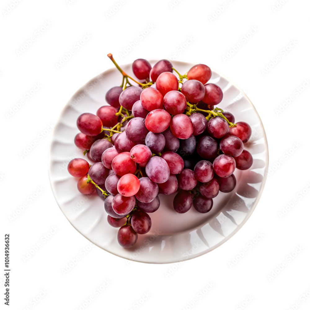 Red grapes on transparent background Red grapes on transparent background