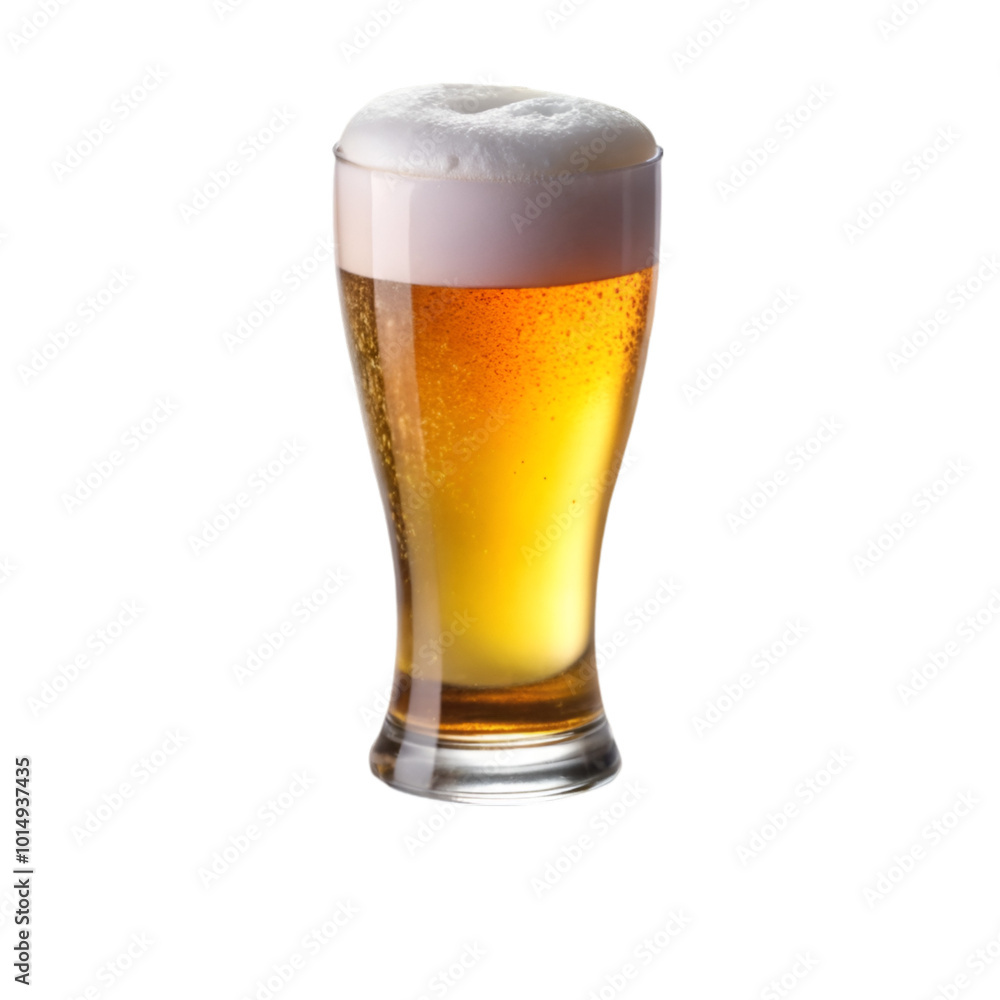 Refreshing brews two mugs of cold beer on transparent background Refreshing brews two mugs of cold beer on transparent background