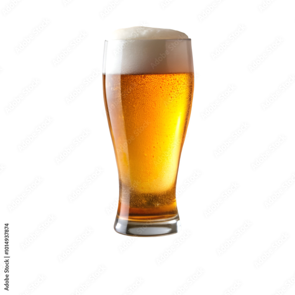 Refreshing brews two mugs of cold beer on transparent background Refreshing brews two mugs of cold beer on transparent background