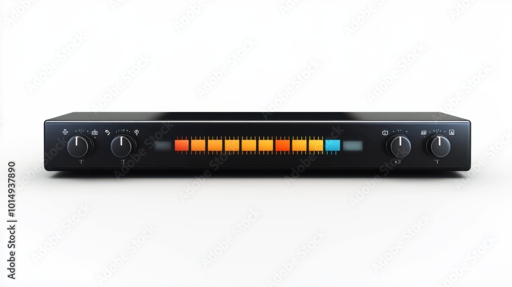Basic music player bar sticker showing a progress bar and media controls, isolated on white background Basic music player bar sticker showing a progress bar and media controls, isolated on white background