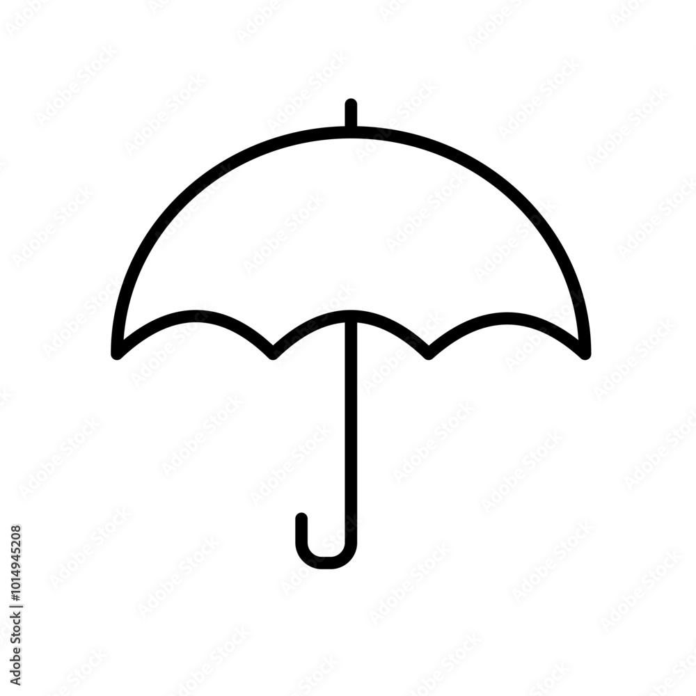 Umbrella, protection - simple vector icon Umbrella, protection - simple vector icon