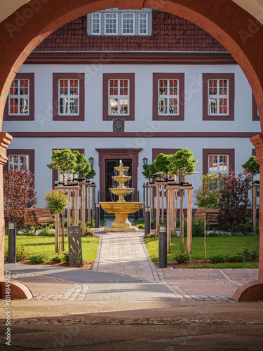 Brunnen Schloss Bischofstein Lengenfeld unterm Stein photo