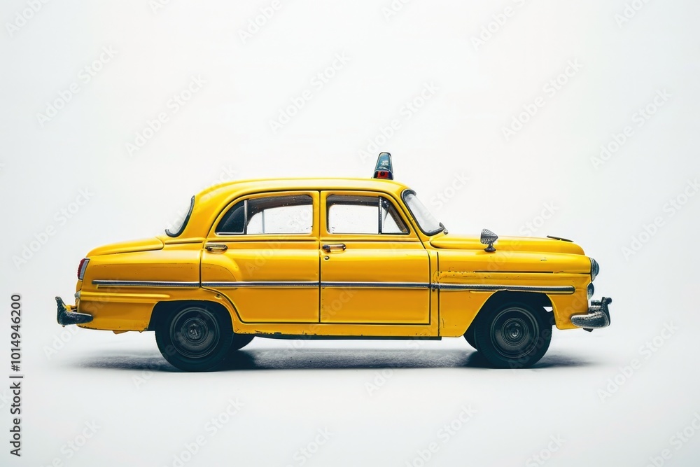 A yellow taxi cab parked on a city street, ready for its next ride A yellow taxi cab parked on a city street, ready for its next ride