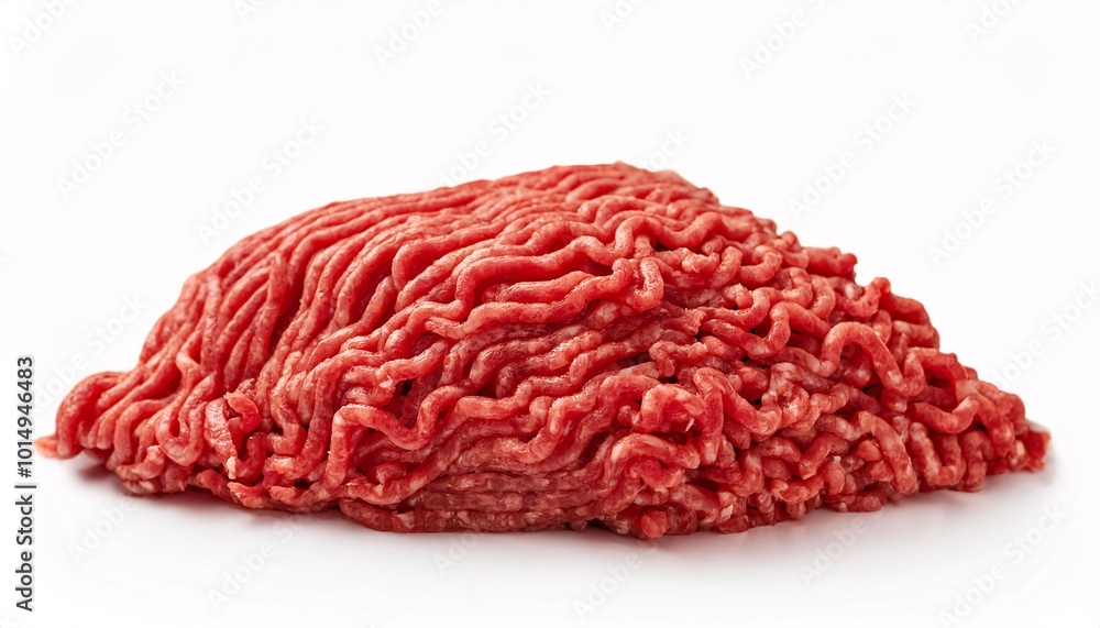Fresh raw beef minced meat isolated on white background Fresh raw beef minced meat isolated on white background
