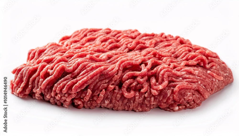 Fresh raw beef minced meat isolated on white background Fresh raw beef minced meat isolated on white background