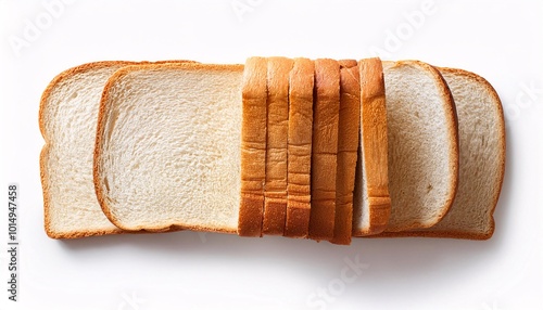 Bread slices isolated on white background
