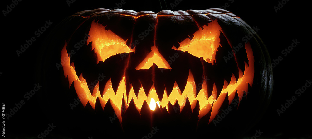 Halloween Pumpkin with Creepy Candlelight Glow Halloween Pumpkin with Creepy Candlelight Glow