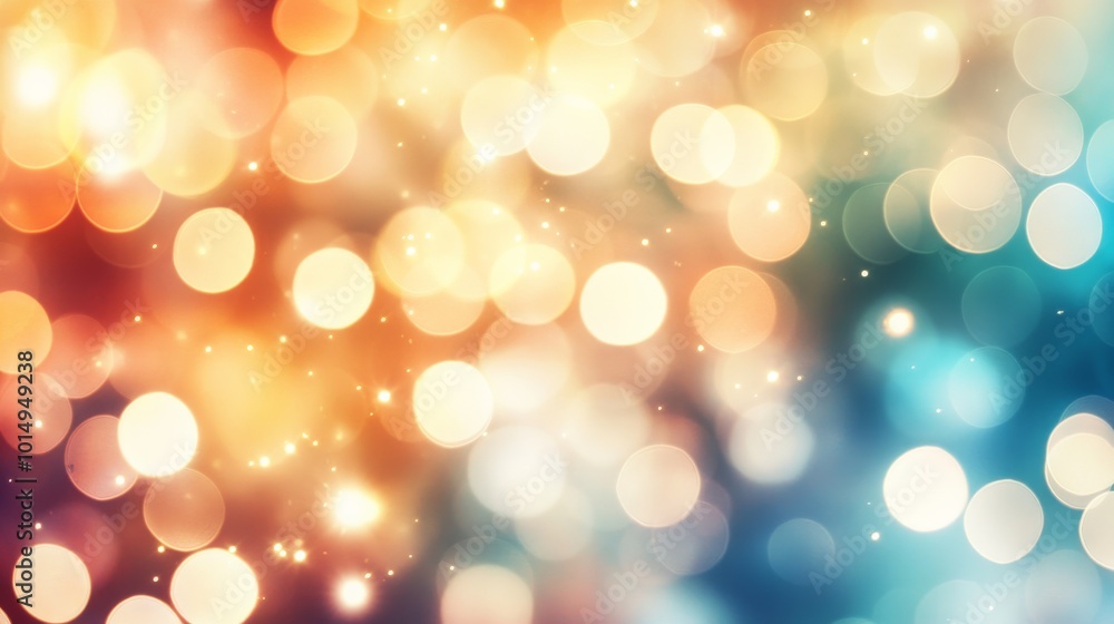 Sparkling Lights and Bokeh Effect in Warm and Cool Tones Sparkling Lights and Bokeh Effect in Warm and Cool Tones