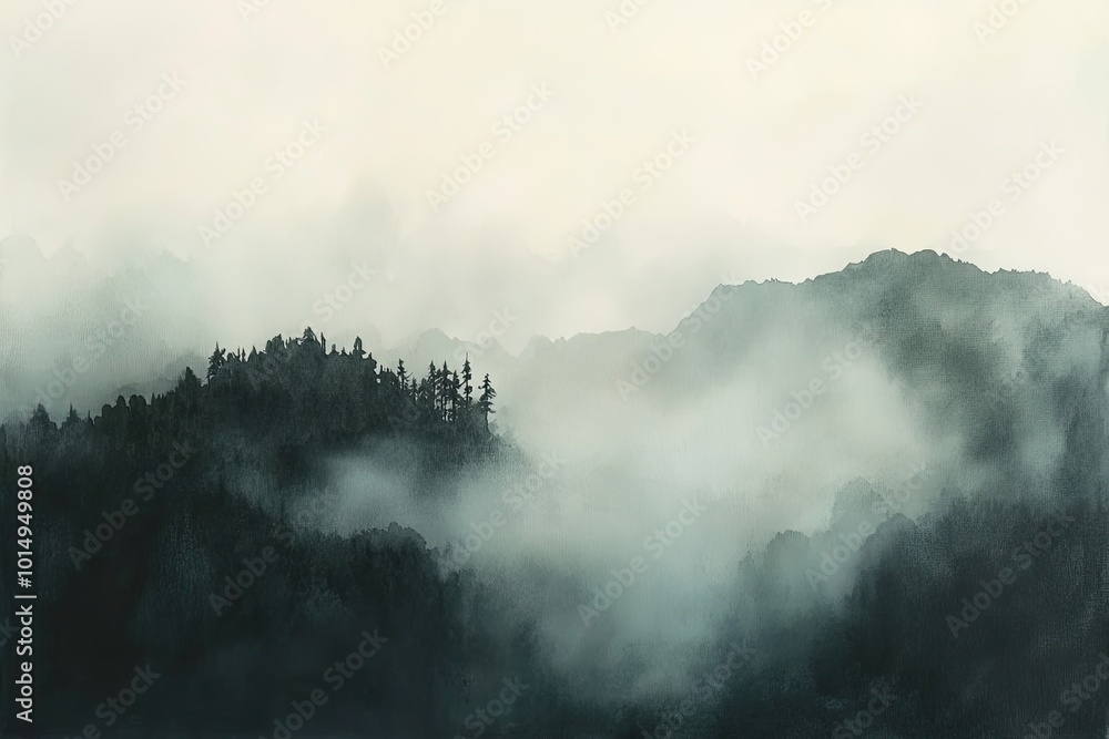 Subtle, soft brush marks creating a misty, fog like texture with blended edges Subtle, soft brush marks creating a misty, fog like texture with blended edges