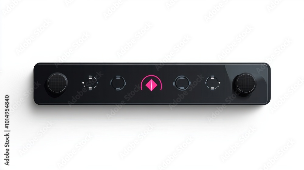 Music player bar sticker with basic controls and progress indicator, isolated on white background Music player bar sticker with basic controls and progress indicator, isolated on white background