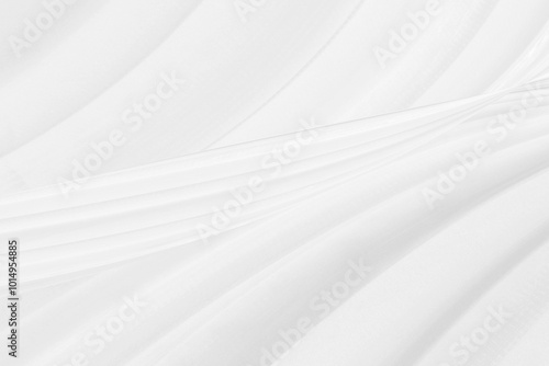 elegrance soft fabric white abstract smooth curve shape decorate fashion textile background photo