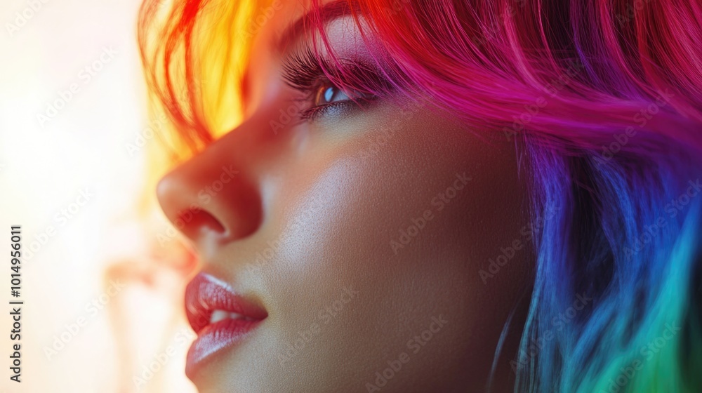 Person with colorful hair Person with colorful hair