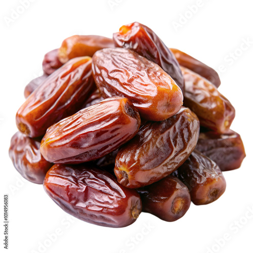 Dates in a bowl on a transparent background