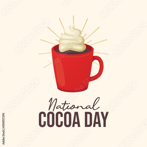 National Cocoa Day vector design template good for celebration usage. National Cocoa Day design. flat design. eps 10.