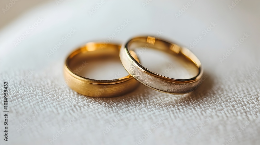 A Pair of Symbolic Wedding Rings Representing Lifelong Commitment and Loyalty in Marriage A Pair of Symbolic Wedding Rings Representing Lifelong Commitment and Loyalty in Marriage