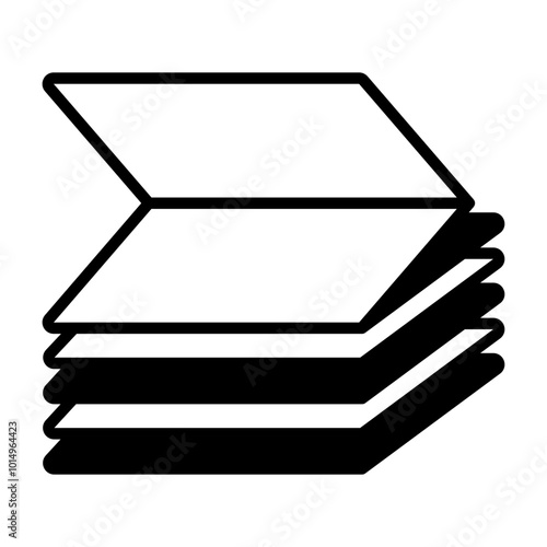 Continuous feed paper black icon