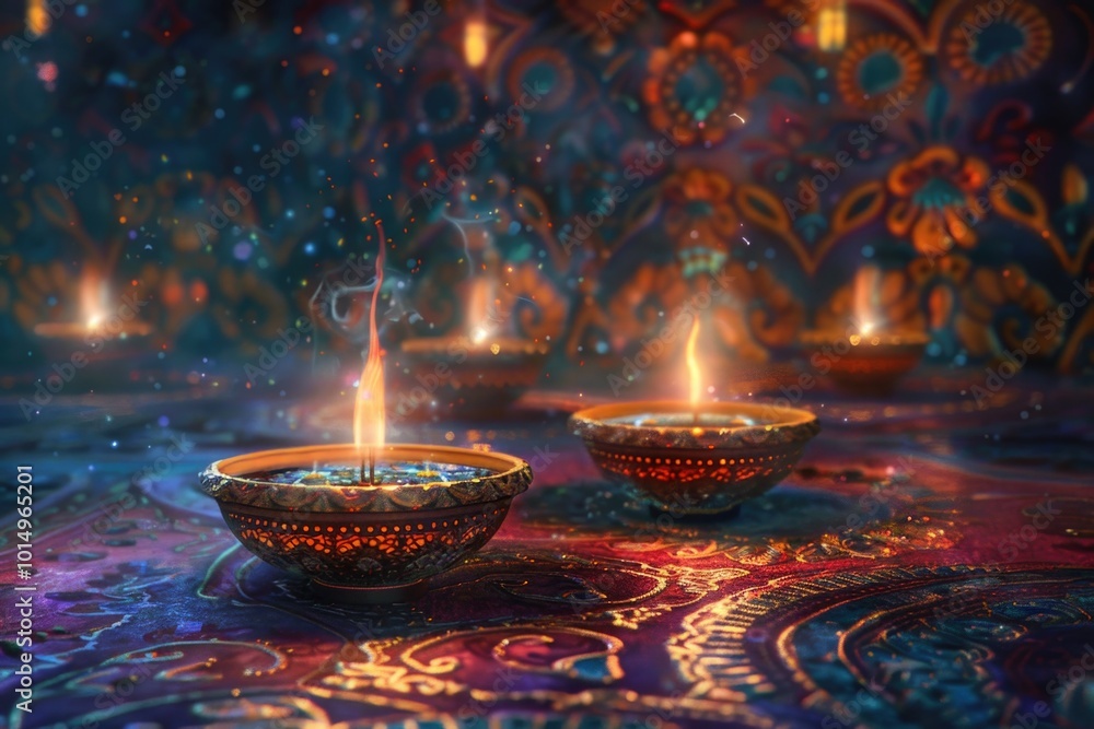 A pair of candles placed on a flat surface A pair of candles placed on a flat surface