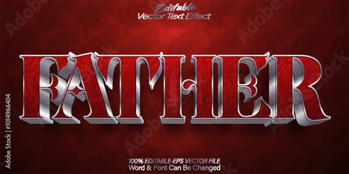 Father Vector Text Effect Editable Alphabet Mafia Gangster Elegant Boss