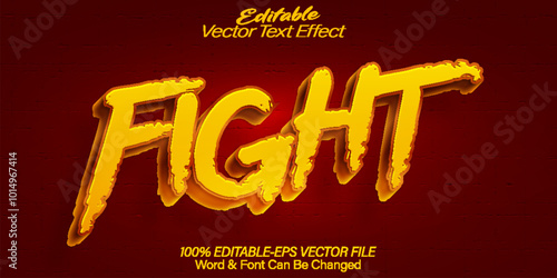 Fight Vector Text Effect Editable Alphabet Conflict Battle Boxing War