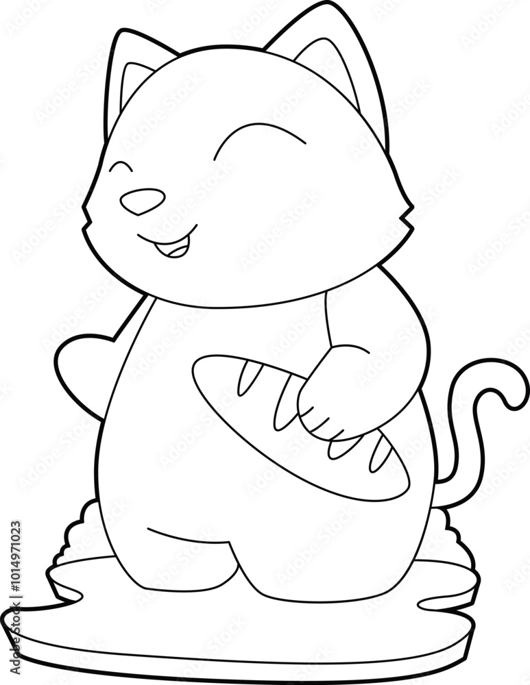 Cat Bread Animal Vector Graphic Art Illustration Cat Bread Animal Vector Graphic Art Illustration