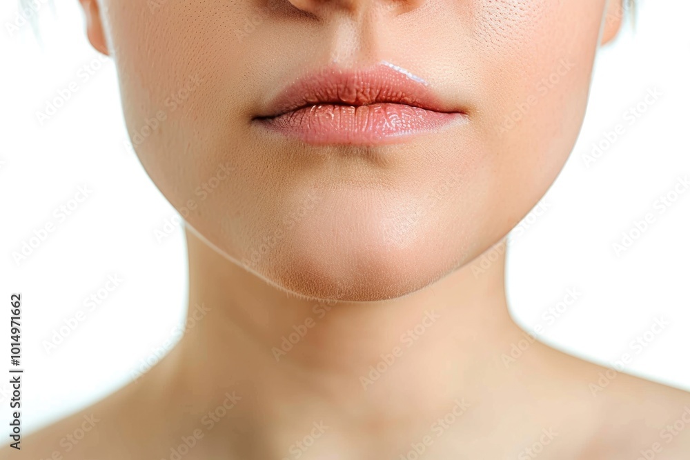 Close-up portrait of a woman's face with her eyes closed, suitable for beauty or lifestyle photography Close-up portrait of a woman's face with her eyes closed, suitable for beauty or lifestyle photography