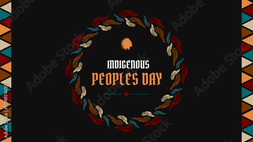 Indigenous people day greeting card