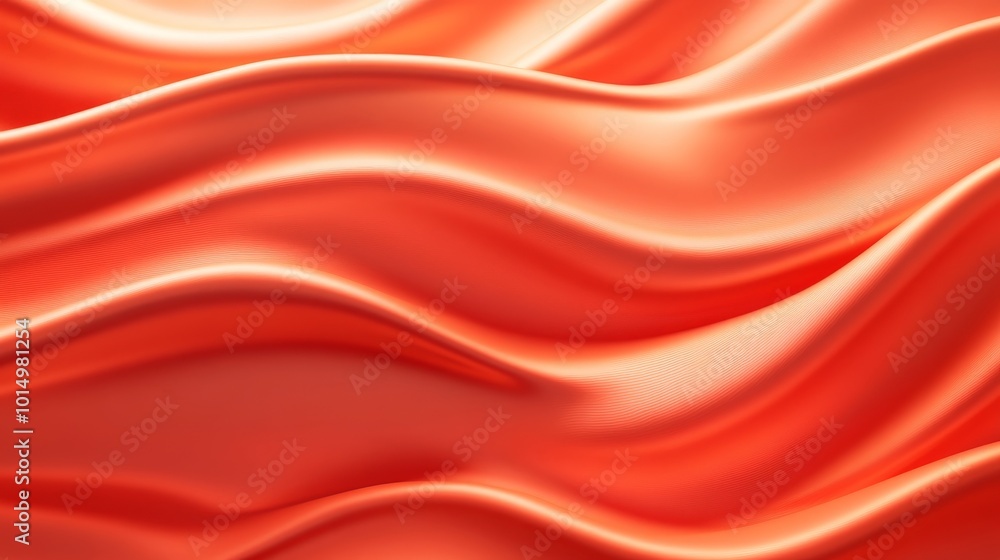 Obraz premium Vibrant Crimson Waves: A Mesmerizing Abstract Fabric Texture