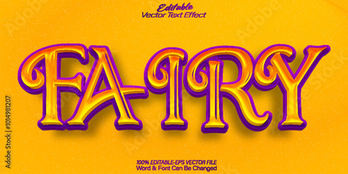 Fairy Vector Text Effect Editable Alphabet Fantasy Magic Fairytale