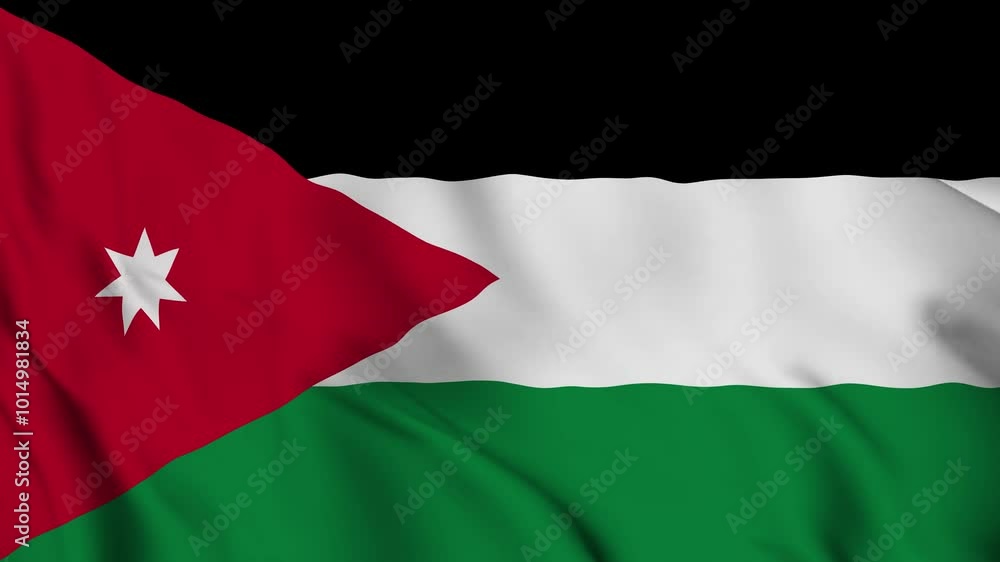 Jordan shiny realistic 3d background national waving flag Jordan shiny realistic 3d background national waving flag