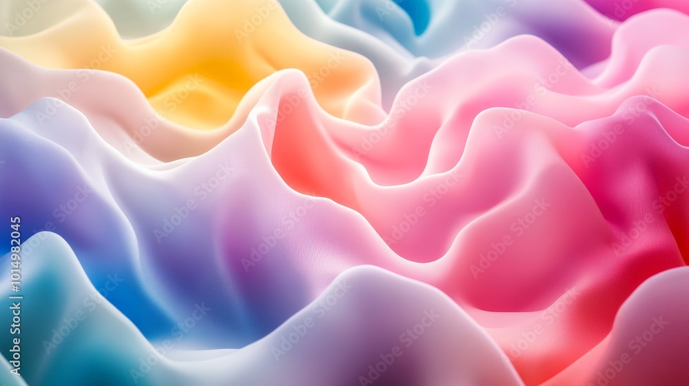 Obraz premium Vibrant Pastel Waves of Color and Light
