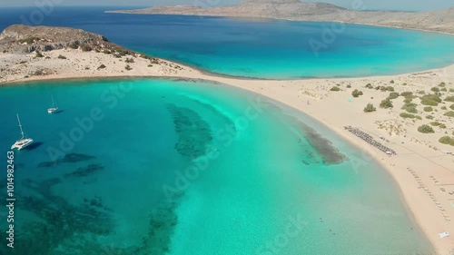 The beaches Simos and Sarakiniko of Elafonisos island, Greece photo