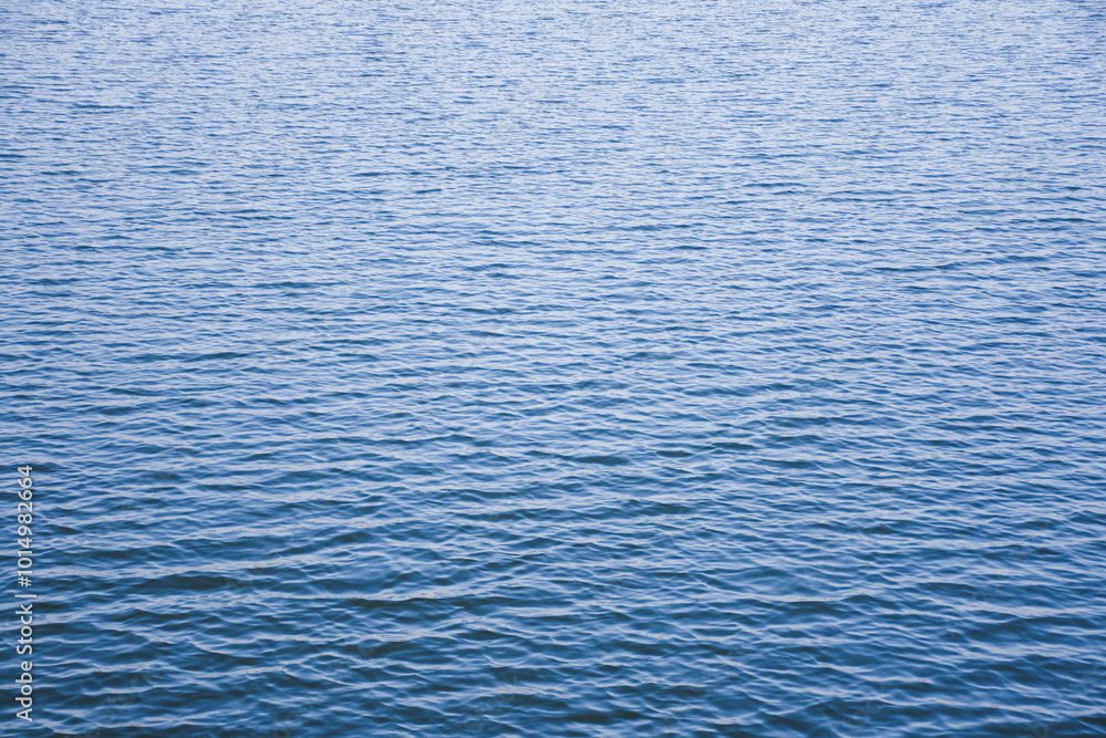 Blue water surface in the evening Blue water surface in the evening