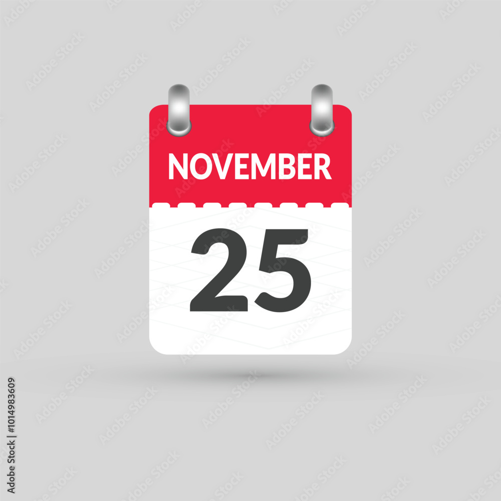 Fototapeta premium November 25 calendar Date, Month icon
