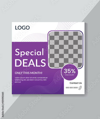 creative and colorful social media post design.