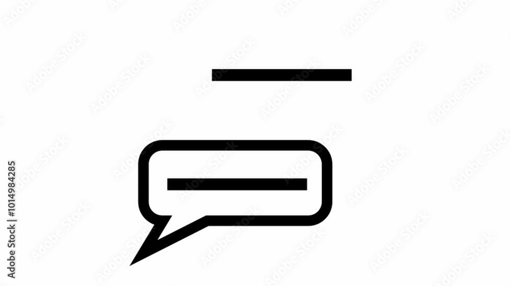 Modern Chat or conversation bubble animated icon - Conversation bubble icon animation Modern Chat or conversation bubble animated icon - Conversation bubble icon animation