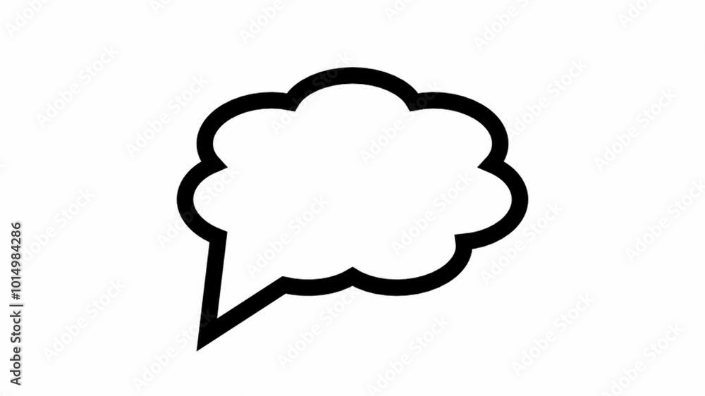 Modern Chat or conversation bubble animated icon - Conversation bubble icon animation Modern Chat or conversation bubble animated icon - Conversation bubble icon animation
