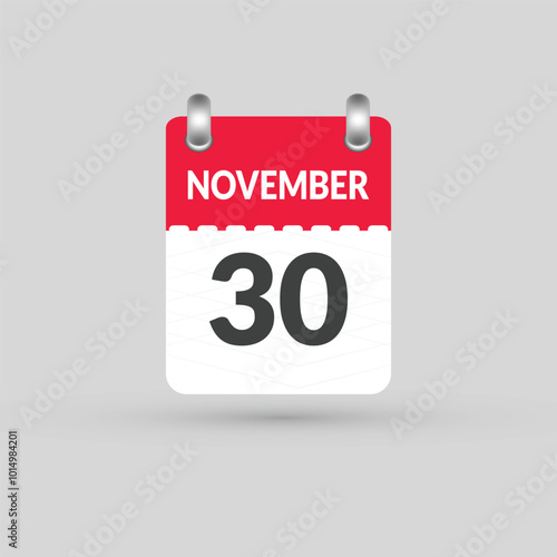 November 30 calendar Date, Month icon