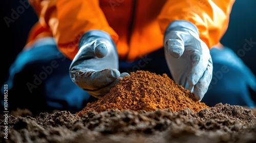 Soil Sample Analysis by Civil Engineer in Geotechnics