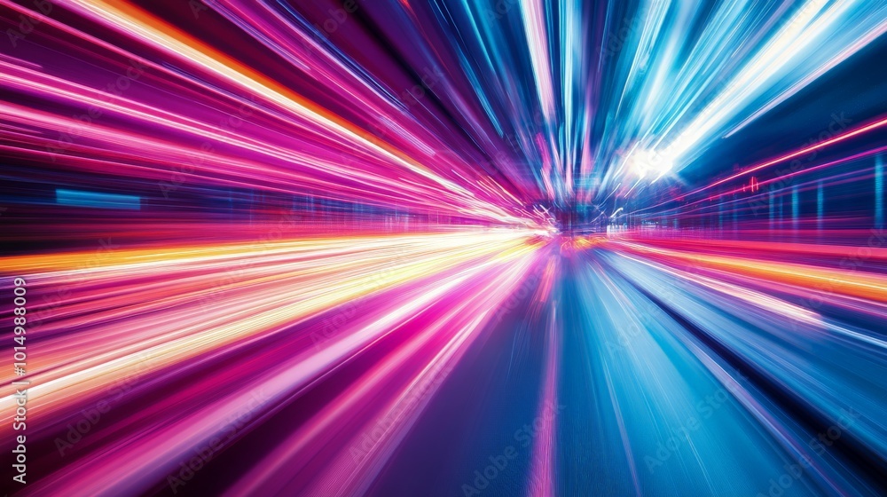 Hyperspeed Motion Blur in Vibrant Colors Hyperspeed Motion Blur in Vibrant Colors