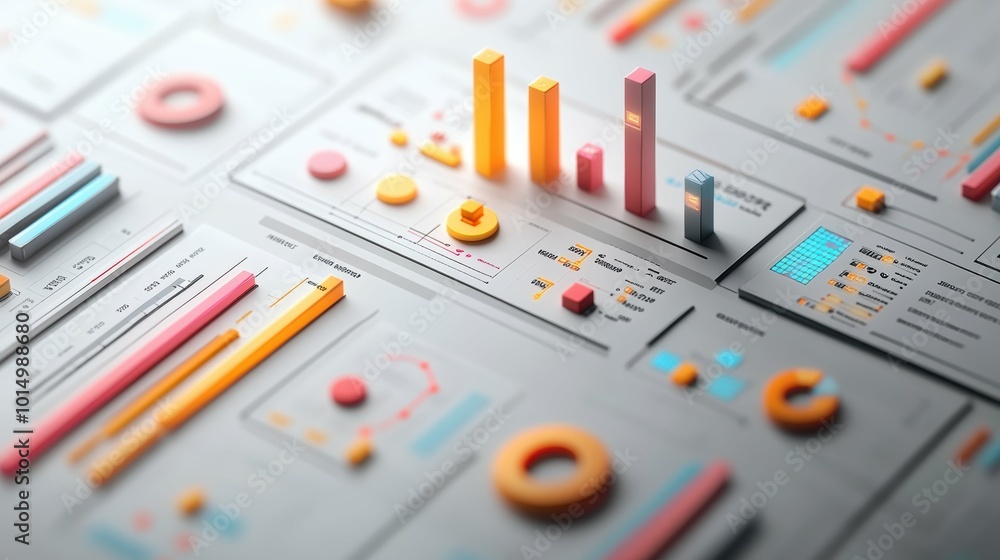 Innovative CRM strategies with engaging visuals and data-driven insights, on a soft gray background Innovative CRM strategies with engaging visuals and data-driven insights, on a soft gray background