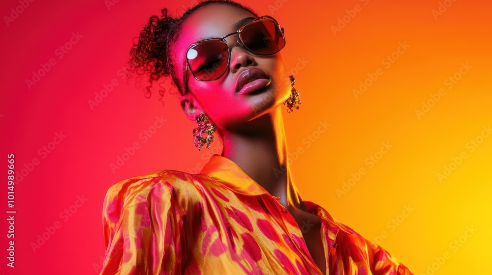 Fashionable Woman in Sunglasses Fashionable Woman in Sunglasses
