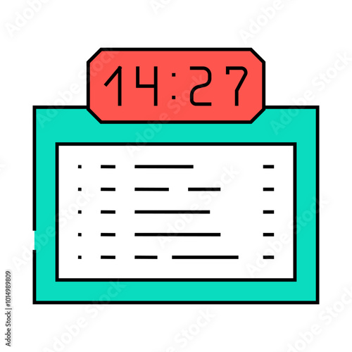 schedule information line icon vector. schedule information sign. isolated symbol illustration