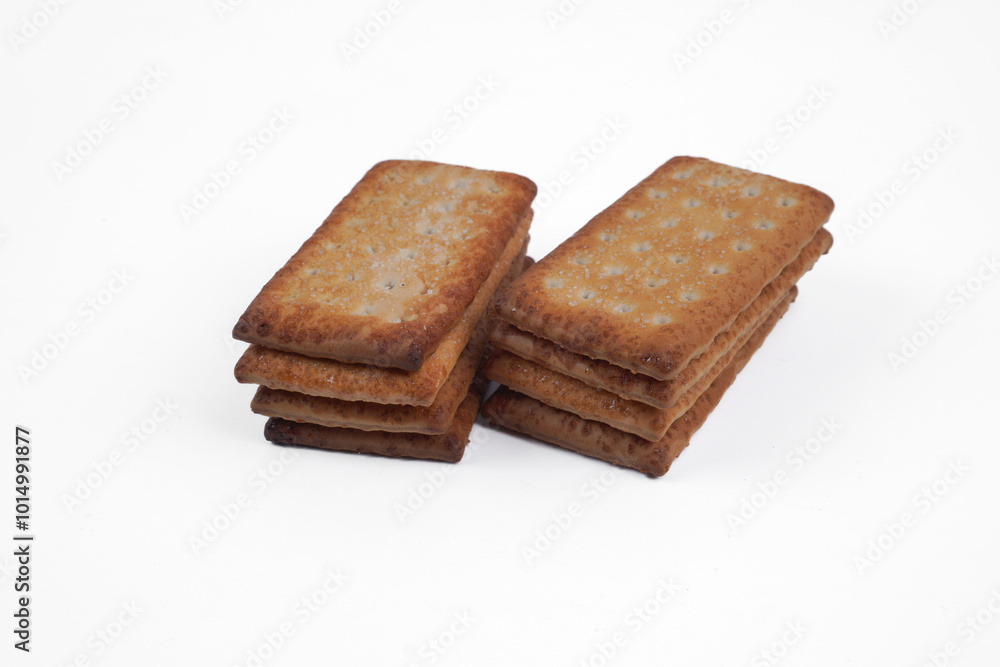 Pile of hollow crackers isolated white background Pile of hollow crackers isolated white background