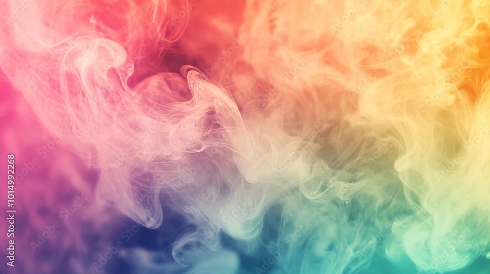 Obraz premium Vibrant Smoke Swirls in Kaleidoscopic Colors