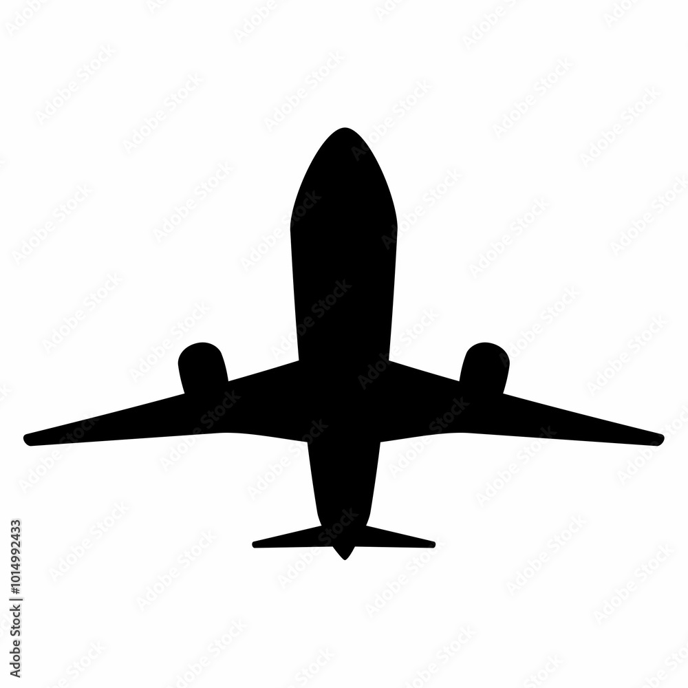 Airplane icon silhouette. Design image Airplane icon silhouette. Design image