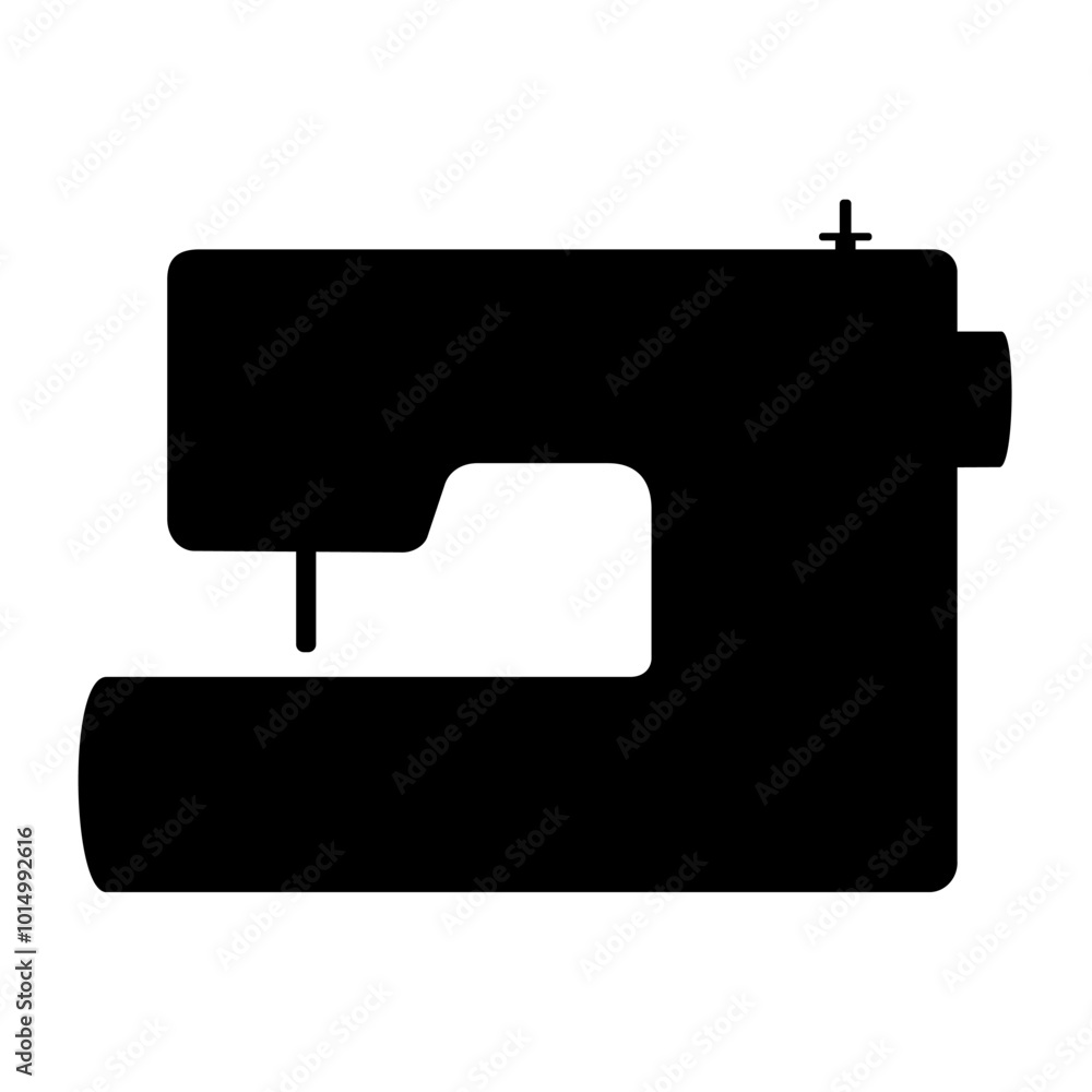 Sewing machine icon silhouette. Vector image Sewing machine icon silhouette. Vector image