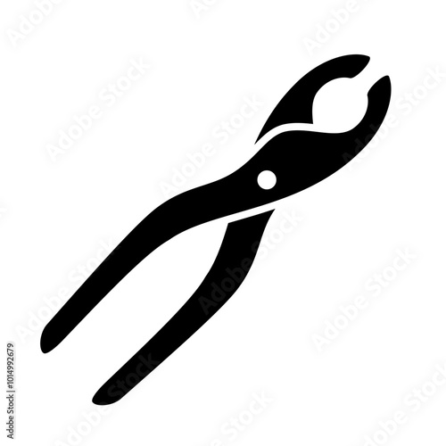 Pliers icon silhouette. Vector image
