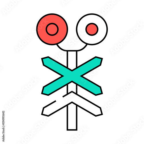 signal road line icon vector. signal road sign. isolated symbol illustration